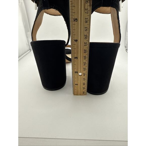 Dolce Vita Women's Calissa Black Suede Flat‎ Wedge Sandals Size 10 NWB - Picture 5 of 11